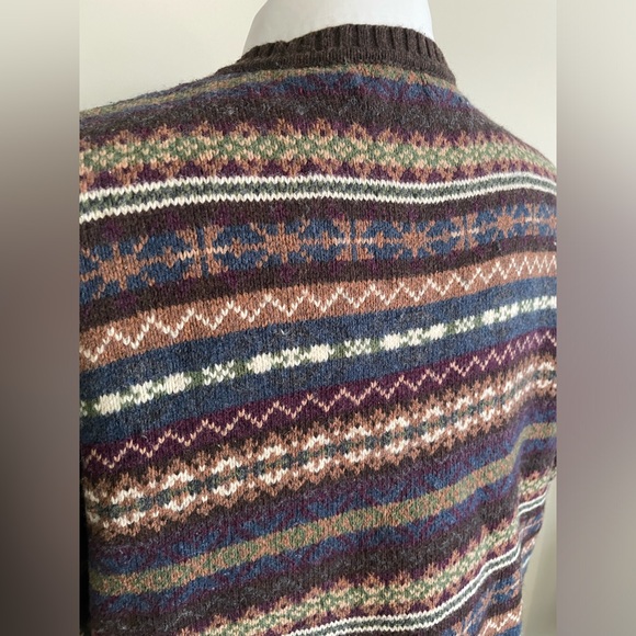 Fair Isle Style V-Neck sweater by St.John’s Bay - Cotton Blend Sz. Large - Picture 5 of 6